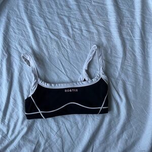 Black and White Sports Bra